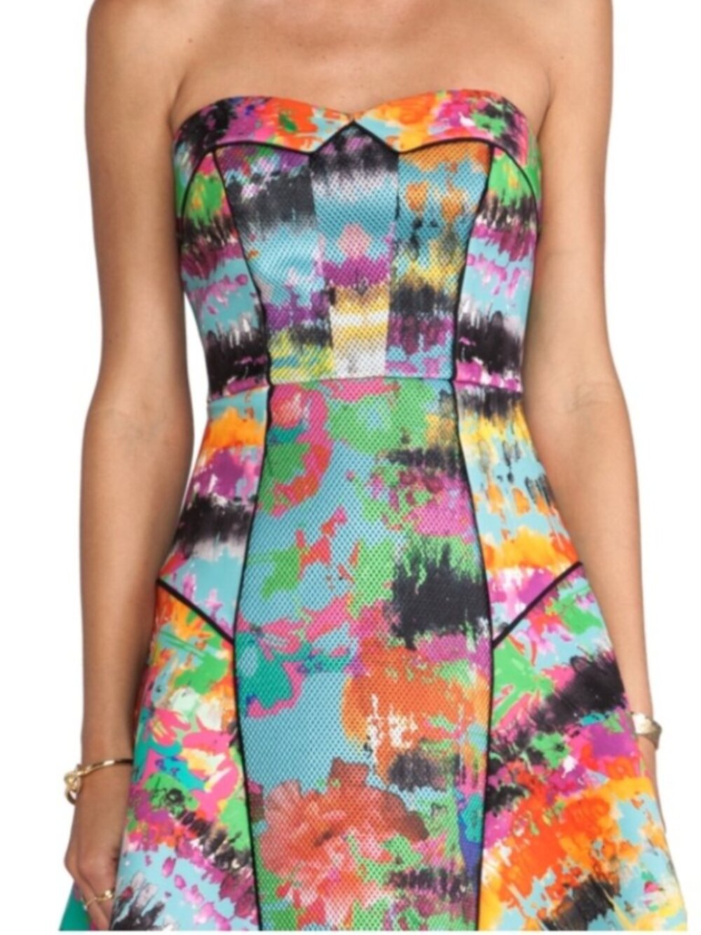 NWOT Milly Tropical Print Multicolored Neoprene Dress M